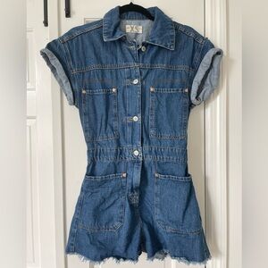 Free People (We The Free) Denim Utility Romper